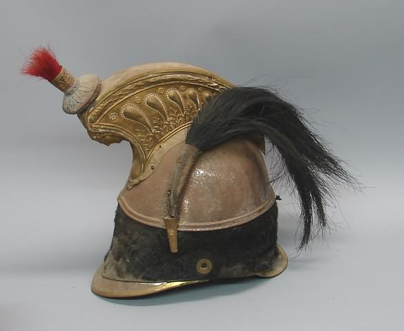 Appraisal: th century French Cuirassiers helmet Helmet exhibits some loss to