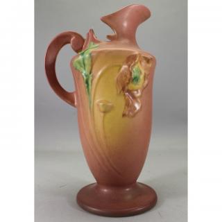 Appraisal: Roseville Pottery Poppy Pink Ewer Roseville Pottery Poppy Pink Ewer