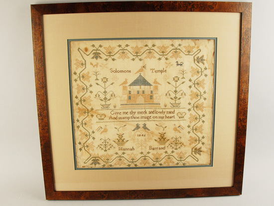 Appraisal: A th C Pennsylvania Dutch Sampler Hannah Barrand with cross