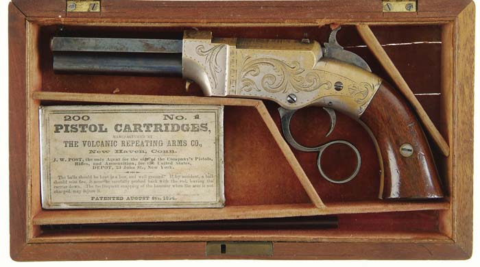 Appraisal: CASED NEW HAVEN ARMS POCKET SIZE VOLCANIC PISTOL Cal SN