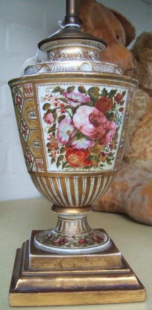 Appraisal: A Continental porcelain pot pourri vase th century hand painted