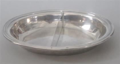 Appraisal: Sterling silver divided serving dish tiffany co new york ny