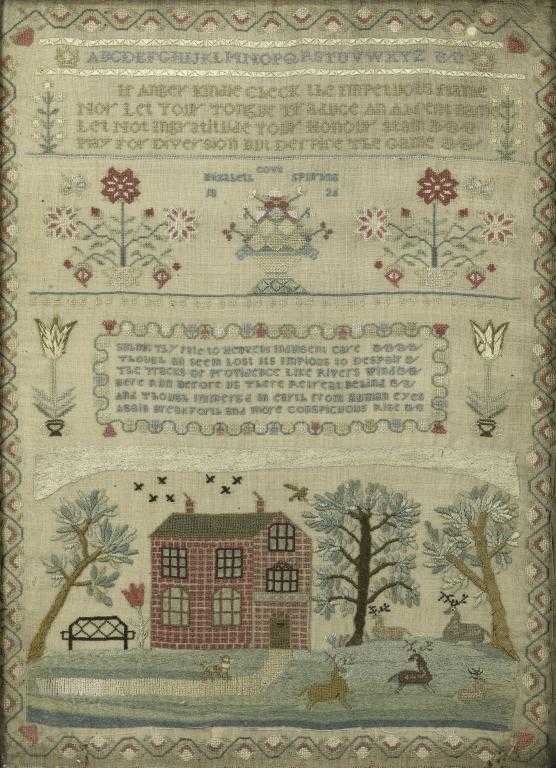 Appraisal: A GEORGE IV LINEN SAMPLER by Elizabeth Spurling dated worked