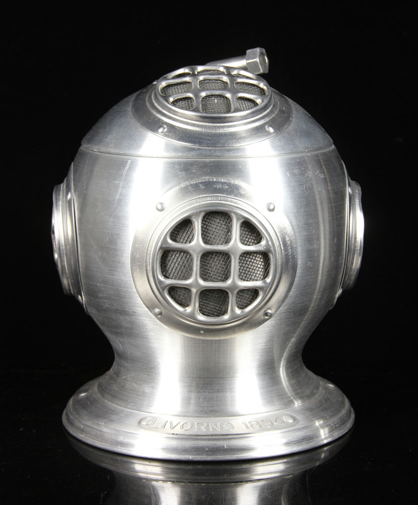 Appraisal: - Diving Helmet Ice Bucket Diving helmet ice bucket aluminum