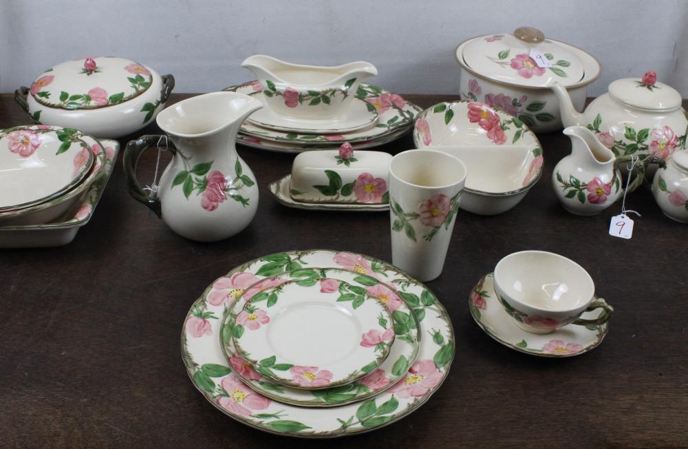 Appraisal: FRANCISCAN DESERT ROSE DINNERWARE SET pieces comprised of dinner plates