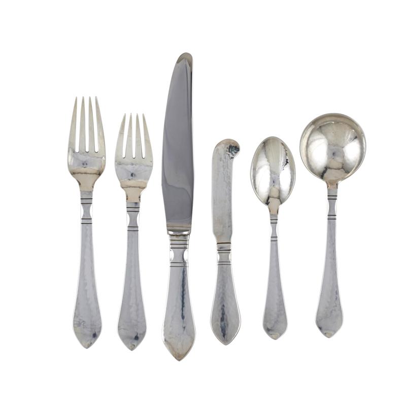 Appraisal: GEORG JENSEN CONTINENTAL ANTIK STERLING FLATWARE Condition Report