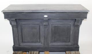 Appraisal: French bakery counter with painted top Late th century h