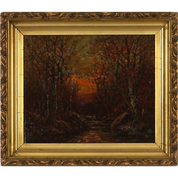 Appraisal: William Frederick Paskell American - Landscape c oil on masonite