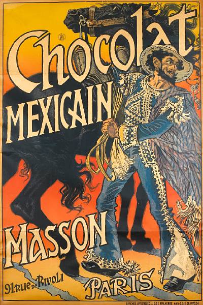 Appraisal: Eug ne Grasset French - Chocolat Mexicain Lithograph in colors