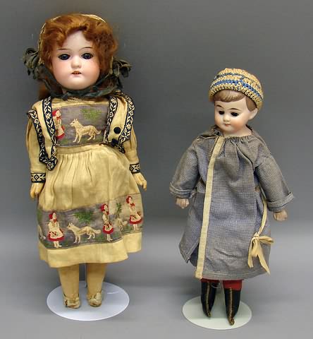 Appraisal: Pair of dolls Germany x Blue sleep eyes open mouth