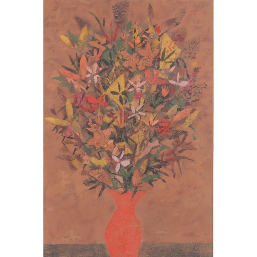 Appraisal: Arnold Blanch Minnesota New York - Vase of Flowers Gouache