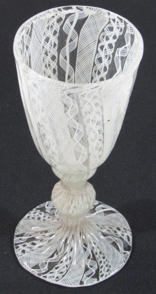 Appraisal: A thC Lattacino style drinking glass with bell shaped bowl