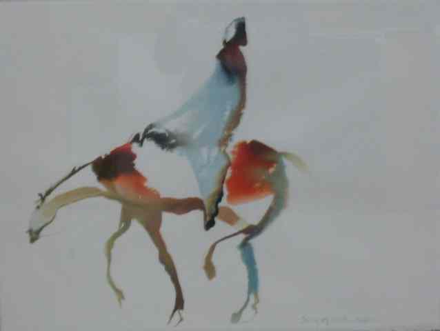 Appraisal: CAROL GRIGG WATERCOLOR ON PAPER Portland Oregon born ''Song of