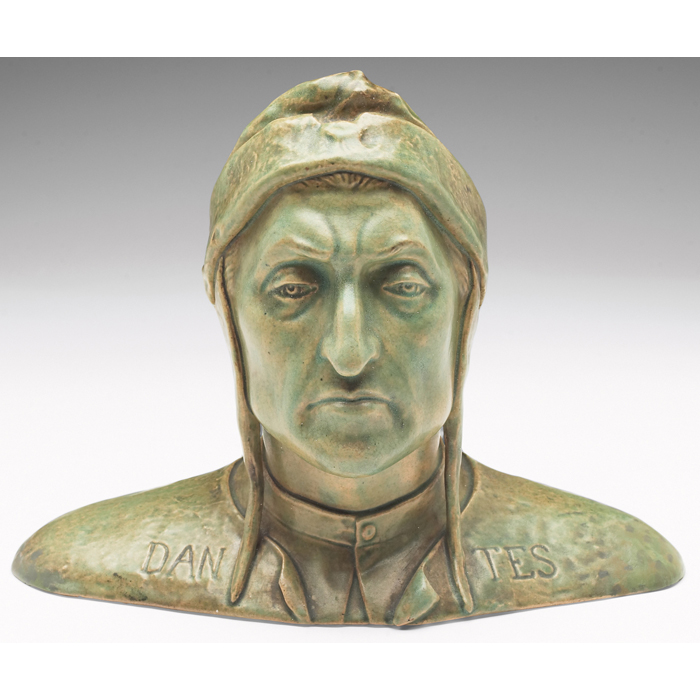 Appraisal: P Ipson sculpture bust of Dante covered in a mottled