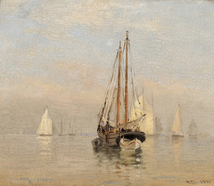 Appraisal: Walter Franklin Lansil American - Morning Portland Harbor Initialed and