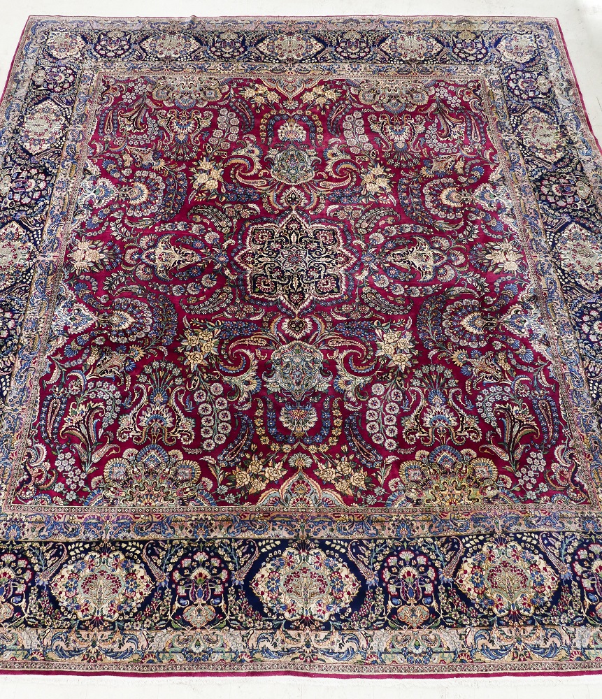 Appraisal: Semi Antique Kirman Persian Palace Rug 'x ' '' Impressive