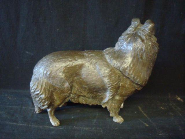 Appraisal: BOSCH Gerda Van Der Large Bronze Collie or Shetland Sheepdog