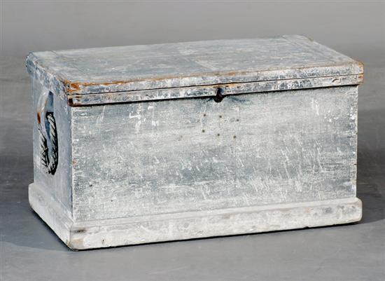 Appraisal: Painted pine seaman's chest early th century probably American rectangular