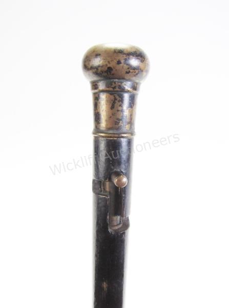 Appraisal: Antique Rocket Cane An extremely rare Rocket cane which fires