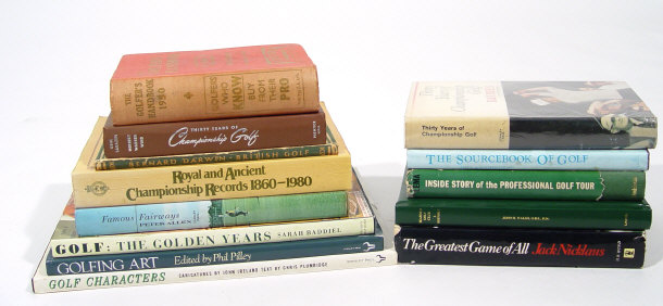 Appraisal: Collection of golf related books including some earlier handbooks autobiographies