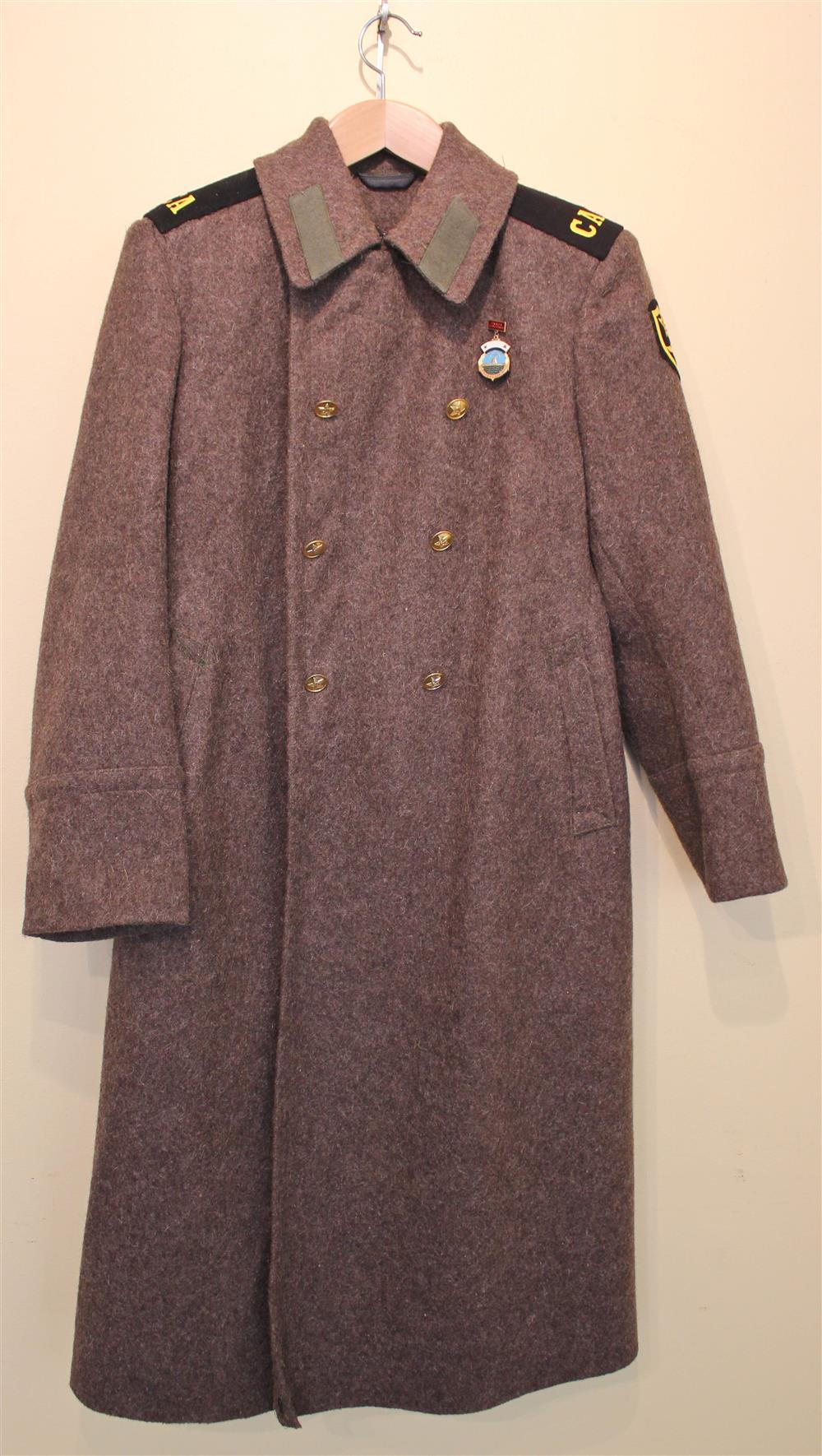 Appraisal: SOVIET ARMY GRAY WOOL MILITARY OVERCOAT ESTATE OF TOM CLANCY