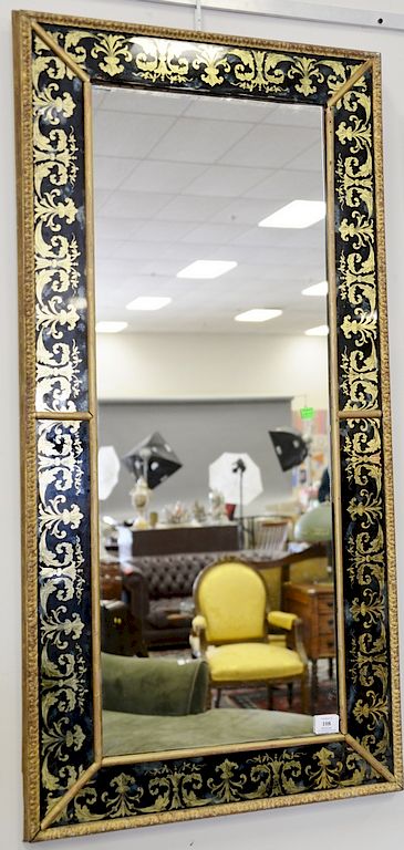 Appraisal: Pair of Venetian style mirrors having gold and black reverse