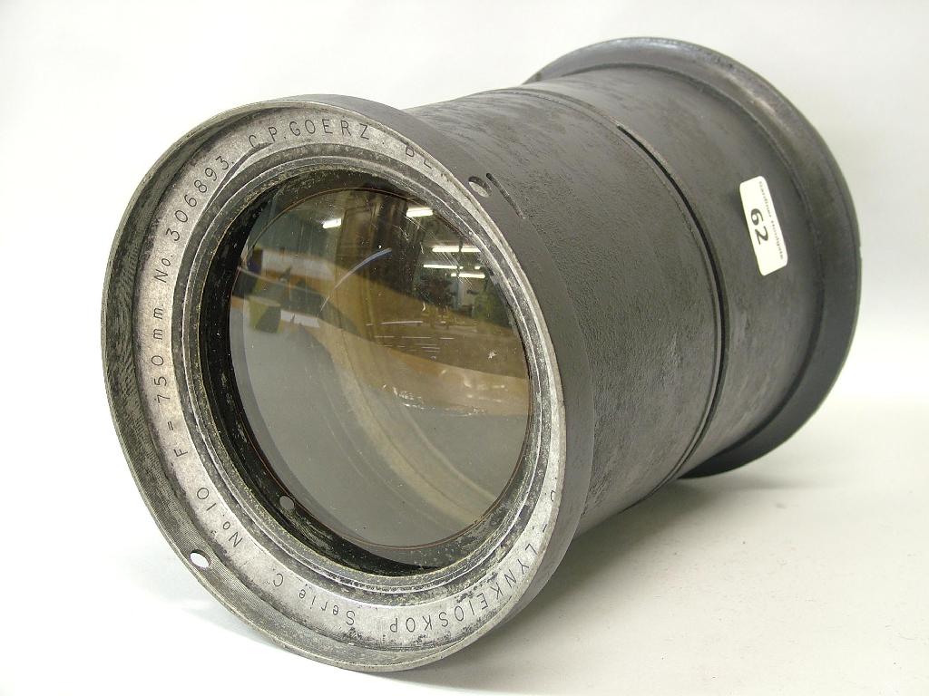 Appraisal: Large C P Goerz aluminium bound extra rapid Lynkeioskop lens