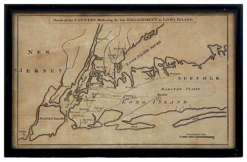 Appraisal: Map of Long Island British th century Sketch of the