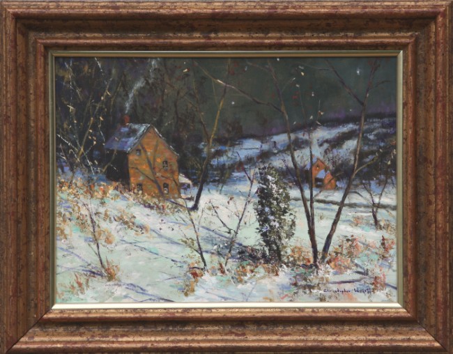 Appraisal: Ed's House-Fall Buckingham Pennsylvania oil on masonite SLR Artist American