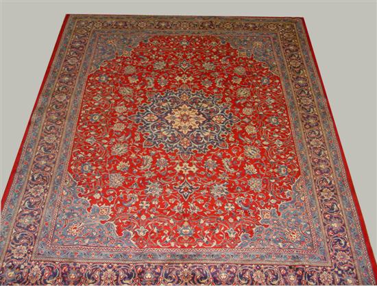 Appraisal: Iranian Wool on Cotton Oriental Rug Late th Century Seven