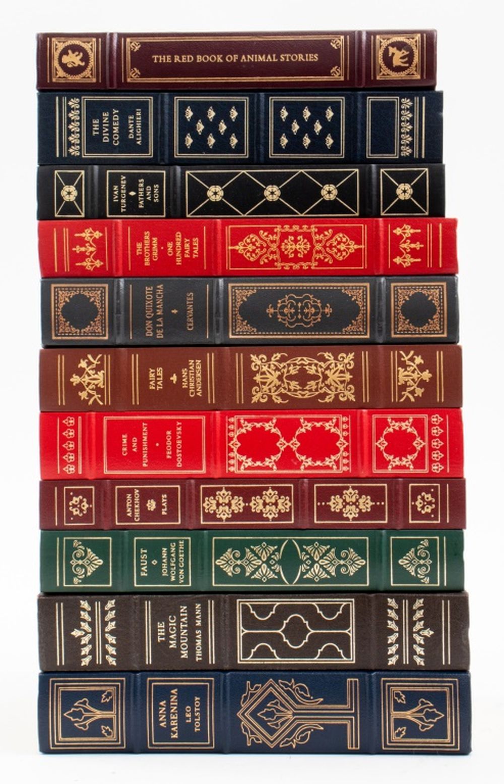 Appraisal: FRANKLIN LIBRARY EUROPEAN LITERATURE BOOKS Eleven leather-bound European and Russian