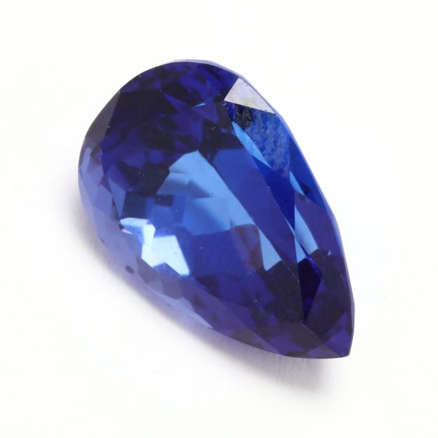 Appraisal: Loose Pear Cut Tanzanite The pear cut tanzanite x x