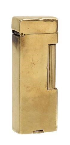 Appraisal: Vintage gent's Dunhill kt gold cased Rollagas lighter faintly monogrammed