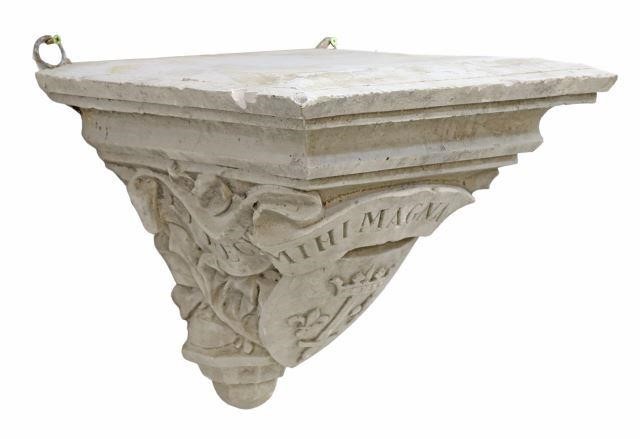 Appraisal: Large cast plaster church corbel late th early th c