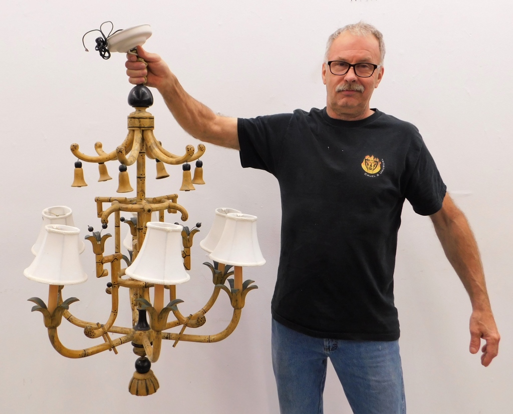 Appraisal: MAITLAND SMITH ARM CHANDELIER United States th CenturySix arm chandelier