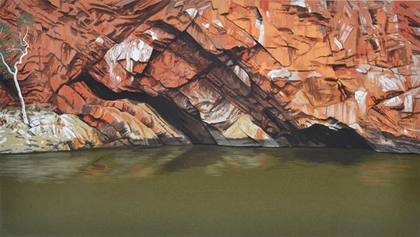 Appraisal: DAVID ROSE - Rockpool Ormiston Gorge screenprint DAVID ROSE -