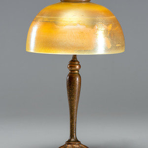 Appraisal: Tiffany Furnaces American Early th Century Table Lamp Favrile glass