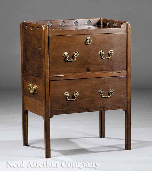 Appraisal: A George III Mahogany Bedside Commode c with later elements