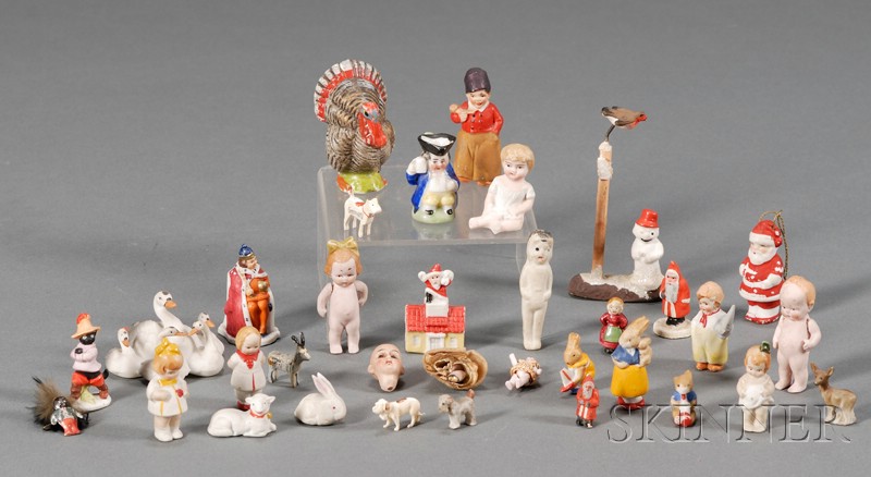 Appraisal: Group of Assorted Miniature Figures Germany and Japan early th