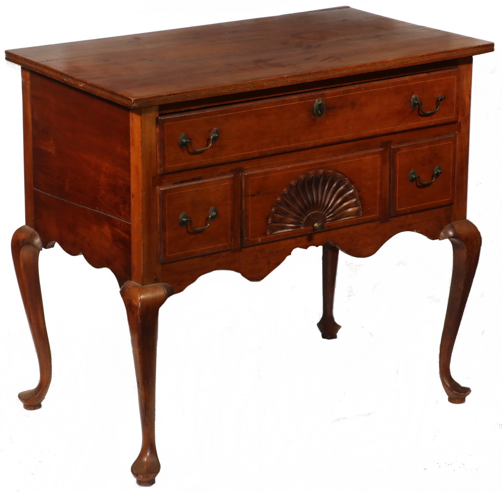 Appraisal: QUEEN ANNE CHERRY LOWBOY Connecticut Queen Anne Period Cherry Lowboy