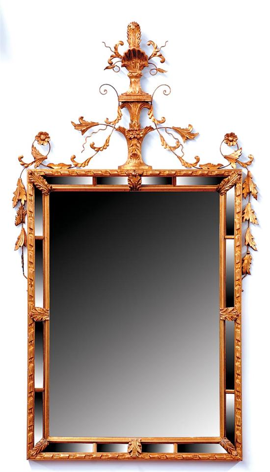 Appraisal: Continental carved giltwood cushion mirror late th early th century