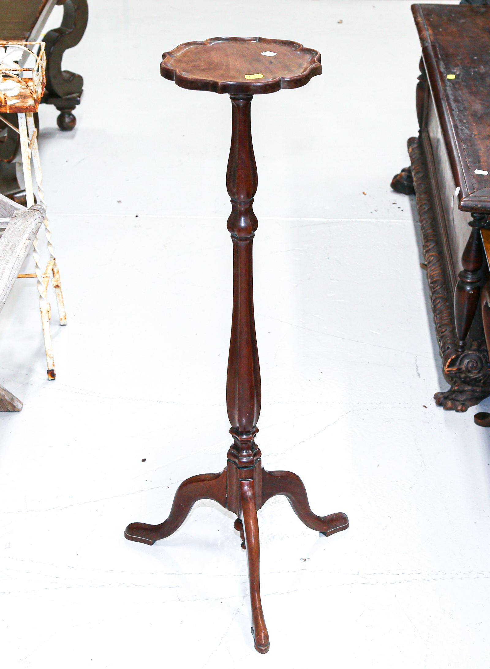 Appraisal: MAHOGANY PLANT STAND in H