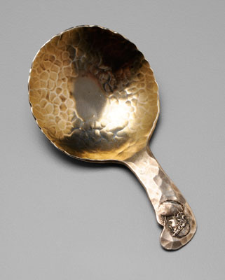 Appraisal: Shiebler Medallion Tea Caddy Spoon New York City late th