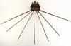 Appraisal: DRYING RACK - th C collapsible wooden drying rack Pierced