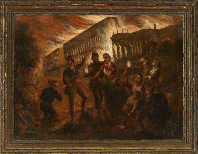 Appraisal: Italian School Late th Early th Century The Burning of