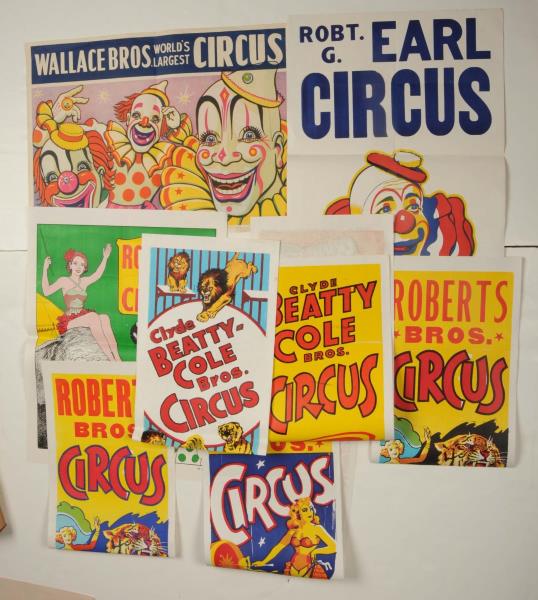 Appraisal: Lot Of Vintage Circus Posters This lot includes a Wallace