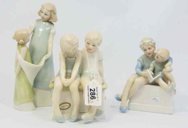 Appraisal: Royal Doulton Reflection figures Playmates HN Storytime HN and Good