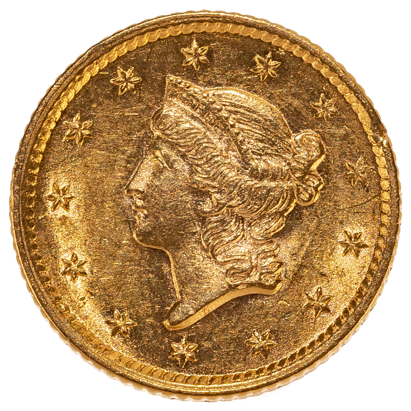 Appraisal: TY GOLD DOLLAR UNC DETAILS SCRATCHES Small scratches on both