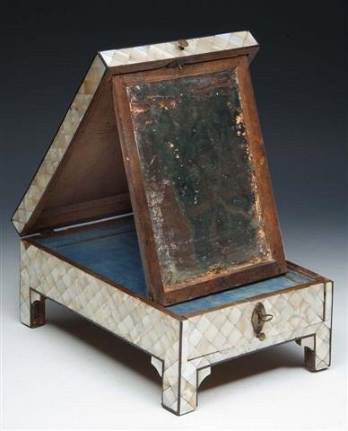 Appraisal: AN TH CENTURY OTTOMAN MOTHER OF PEARL BOX with fold