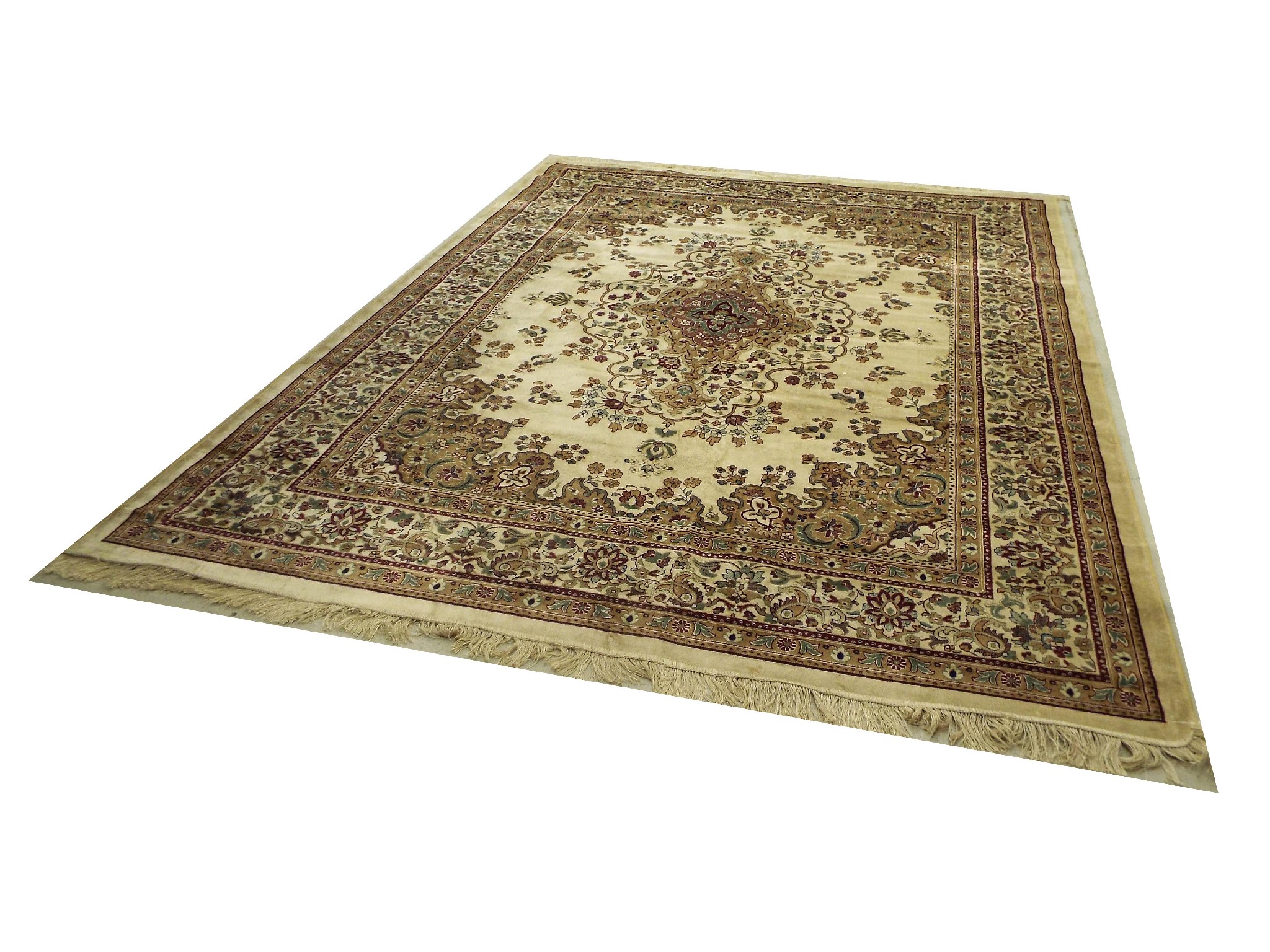 Appraisal: Keshan rug with beige ground x